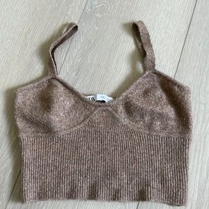 Zara Sweater Corset Crop Top